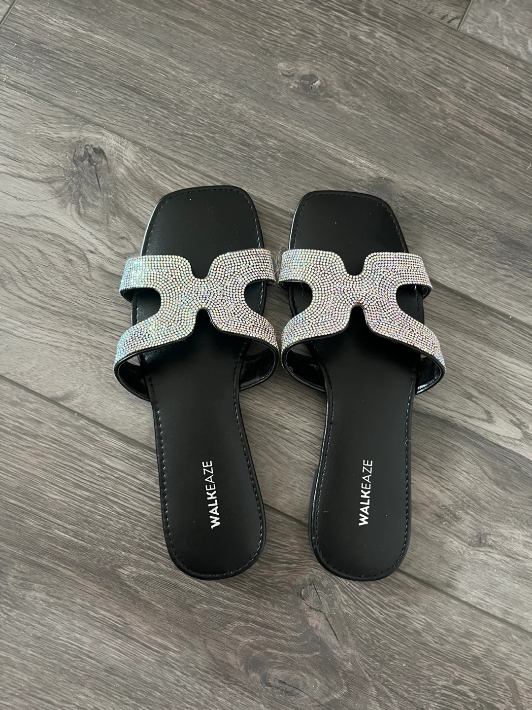 WALKEASE Embellished Slip-On Sandals