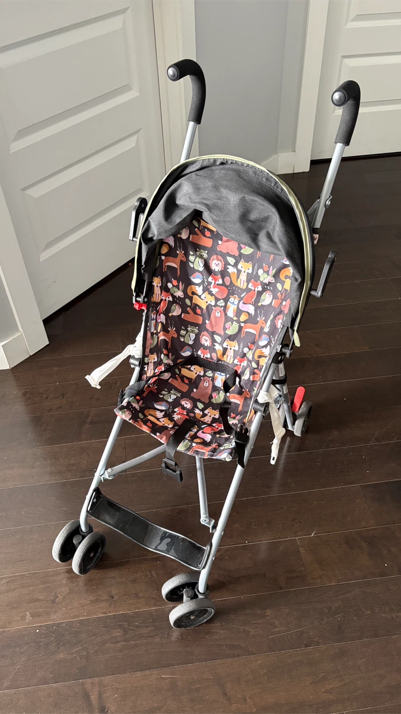 Lightweight Stroller with Animal Print Seat - photo 2