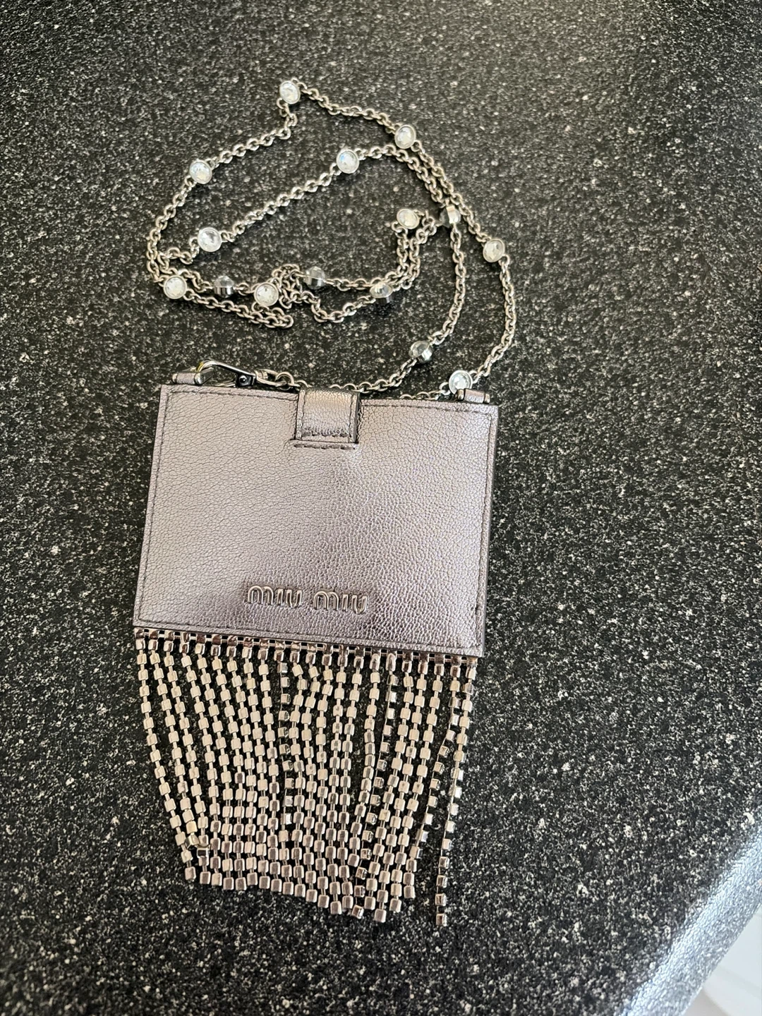 Miu Miu Crystal Leather Handbag - photo 2