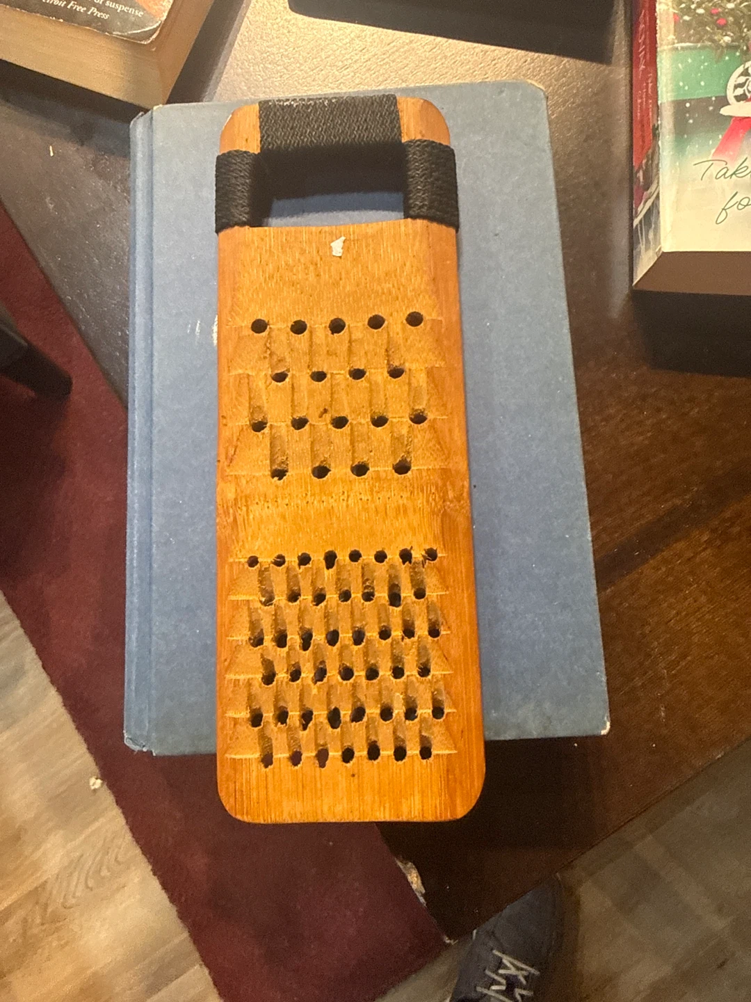 Vintage Wooden Grater with Handle