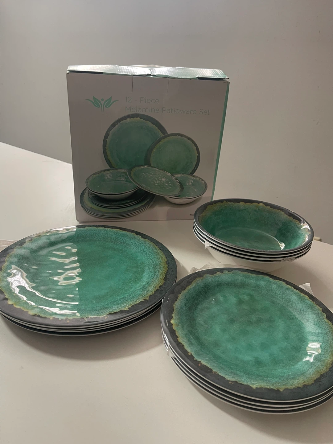🥕12-Piece Melamine Outdoor Dinnerware Set - photo 2