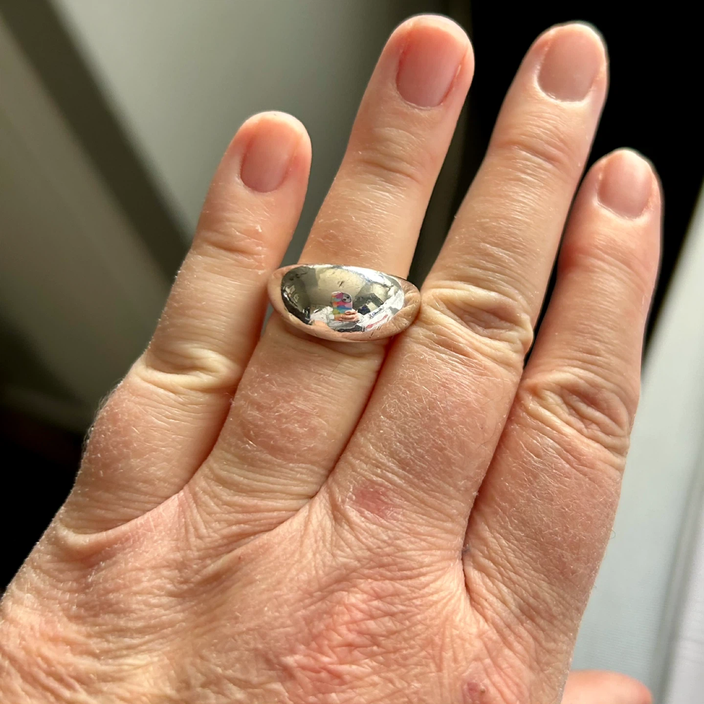 Silver Band Ring Size US 7