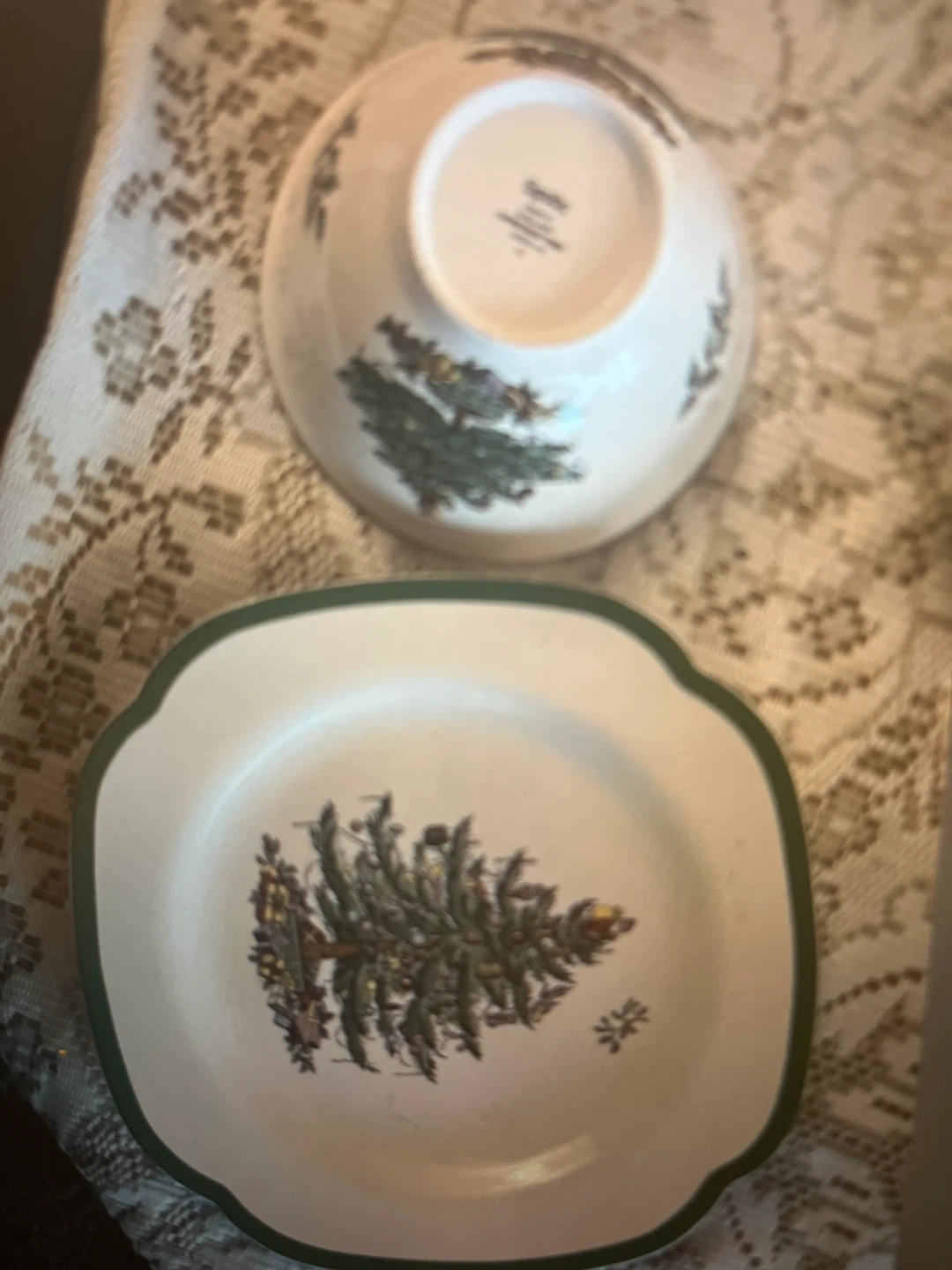 Spode Christmas Tree Plate and Bowl Set - photo 3