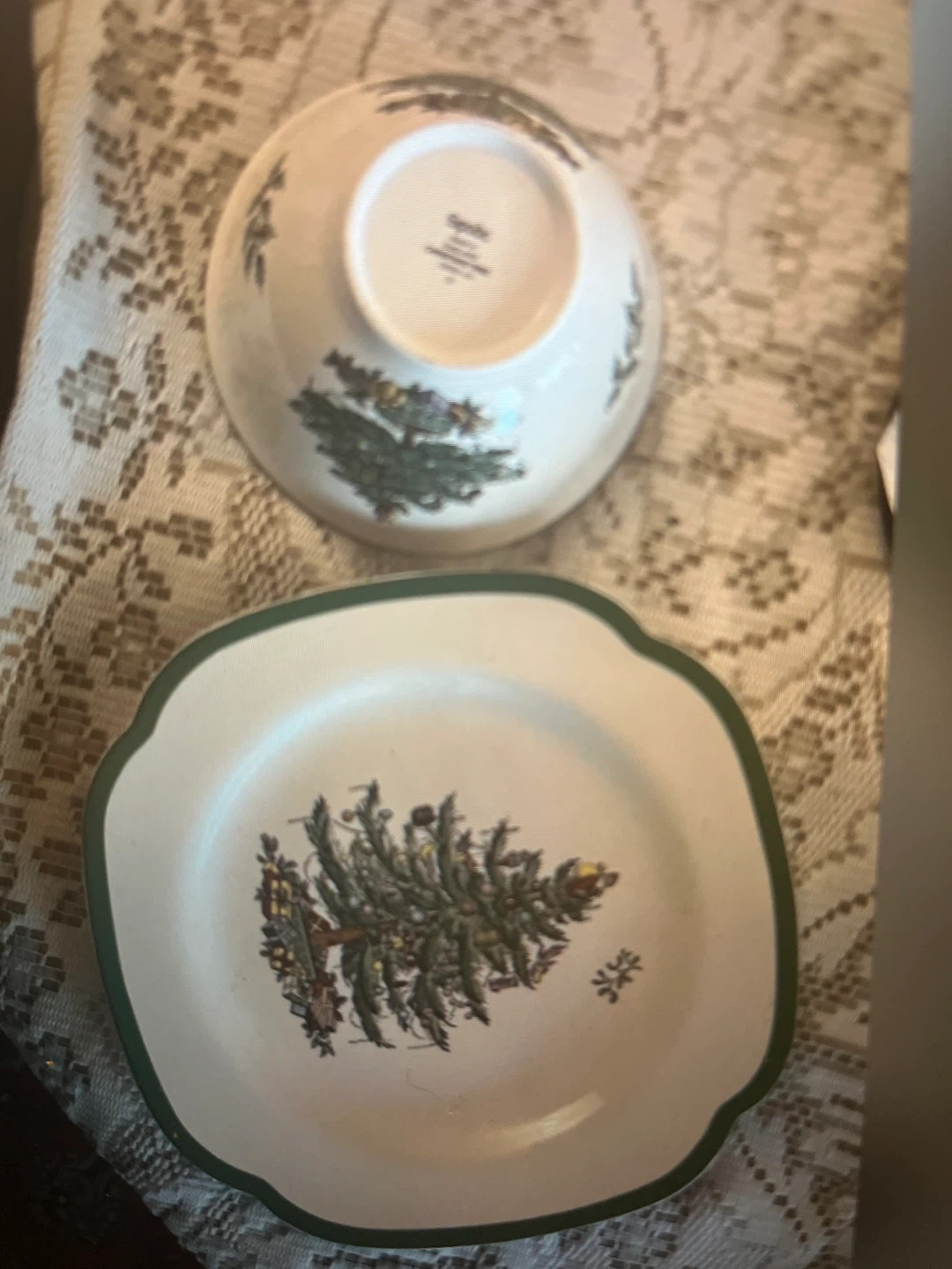 Spode Christmas Tree Plate and Bowl Set - photo 2