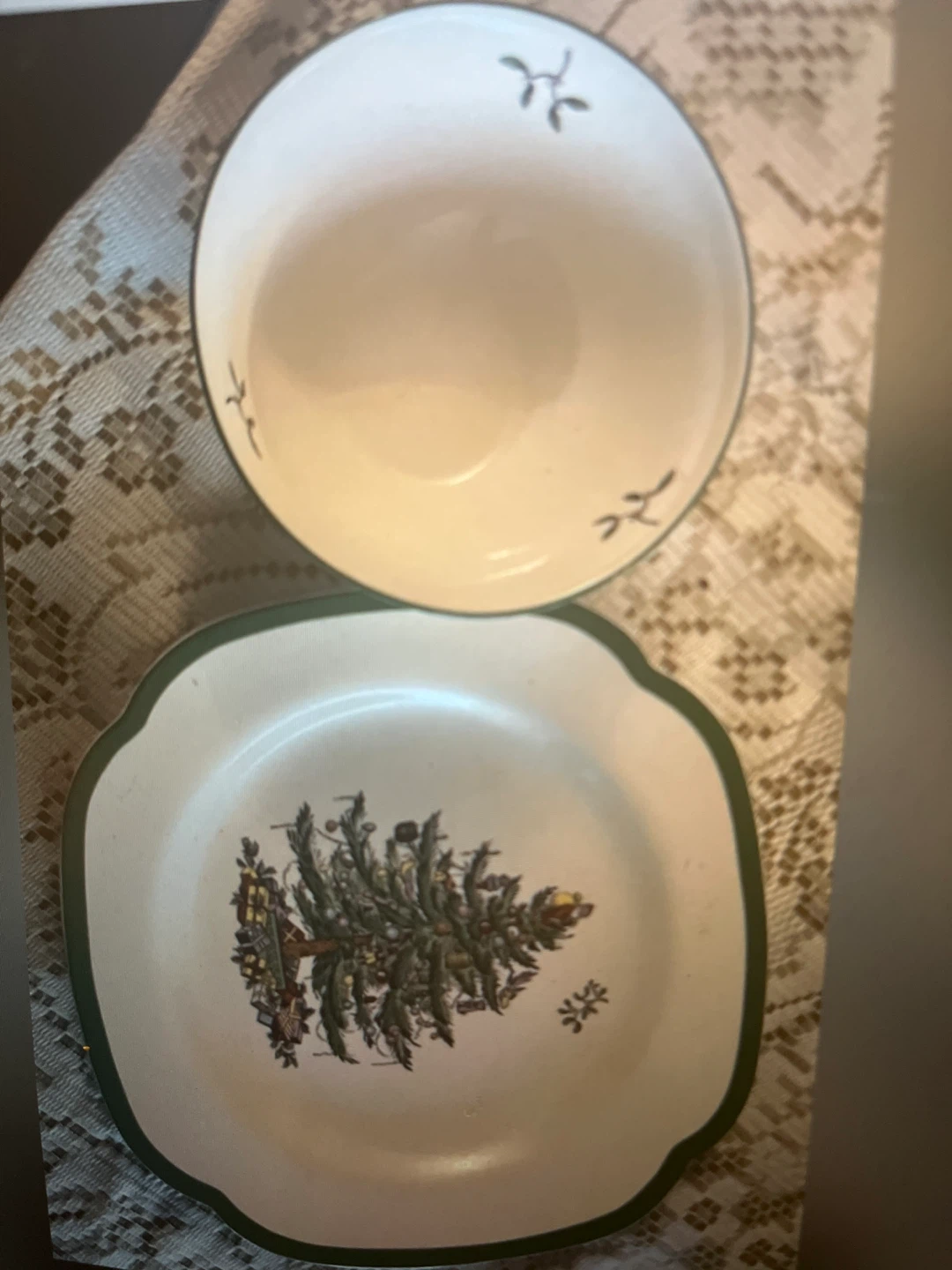 Spode Christmas Tree Plate and Bowl Set - photo 4