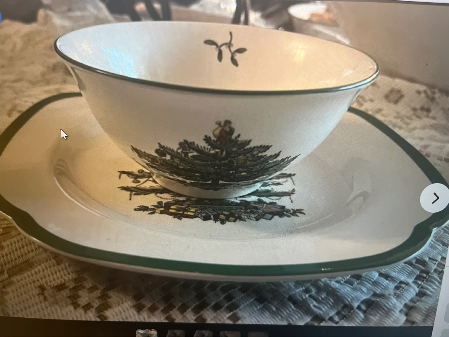 Spode Christmas Tree Plate and Bowl Set