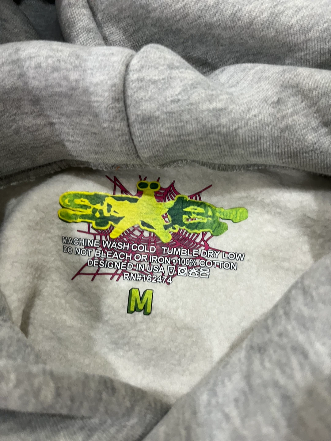 Sp5der Hoodie Grey Size M - photo 4