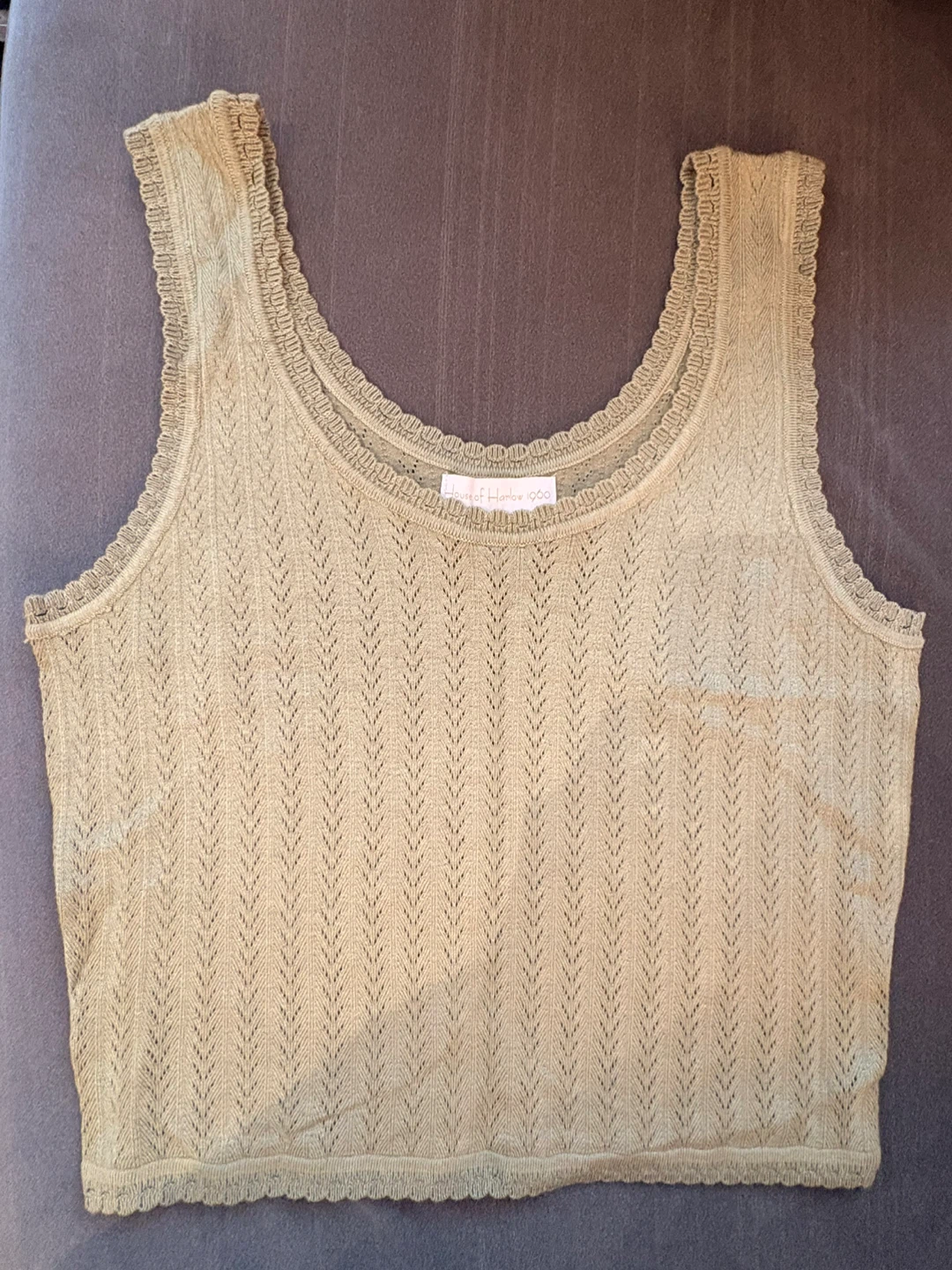 House of Harlow 1960 Green Knit Tank Top