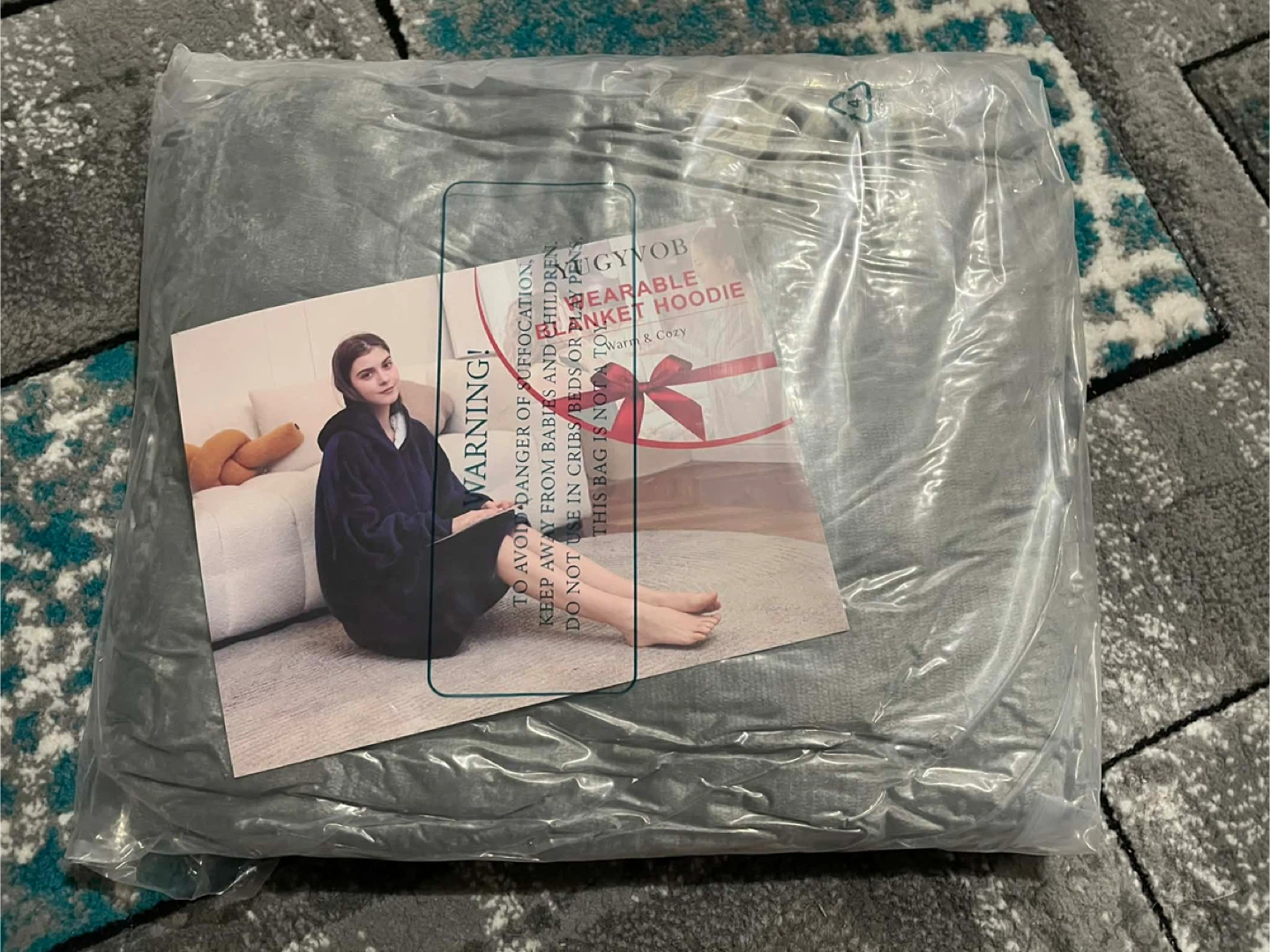 YUGYVOB Wearable Blanket Hoodie - Grey - photo 2