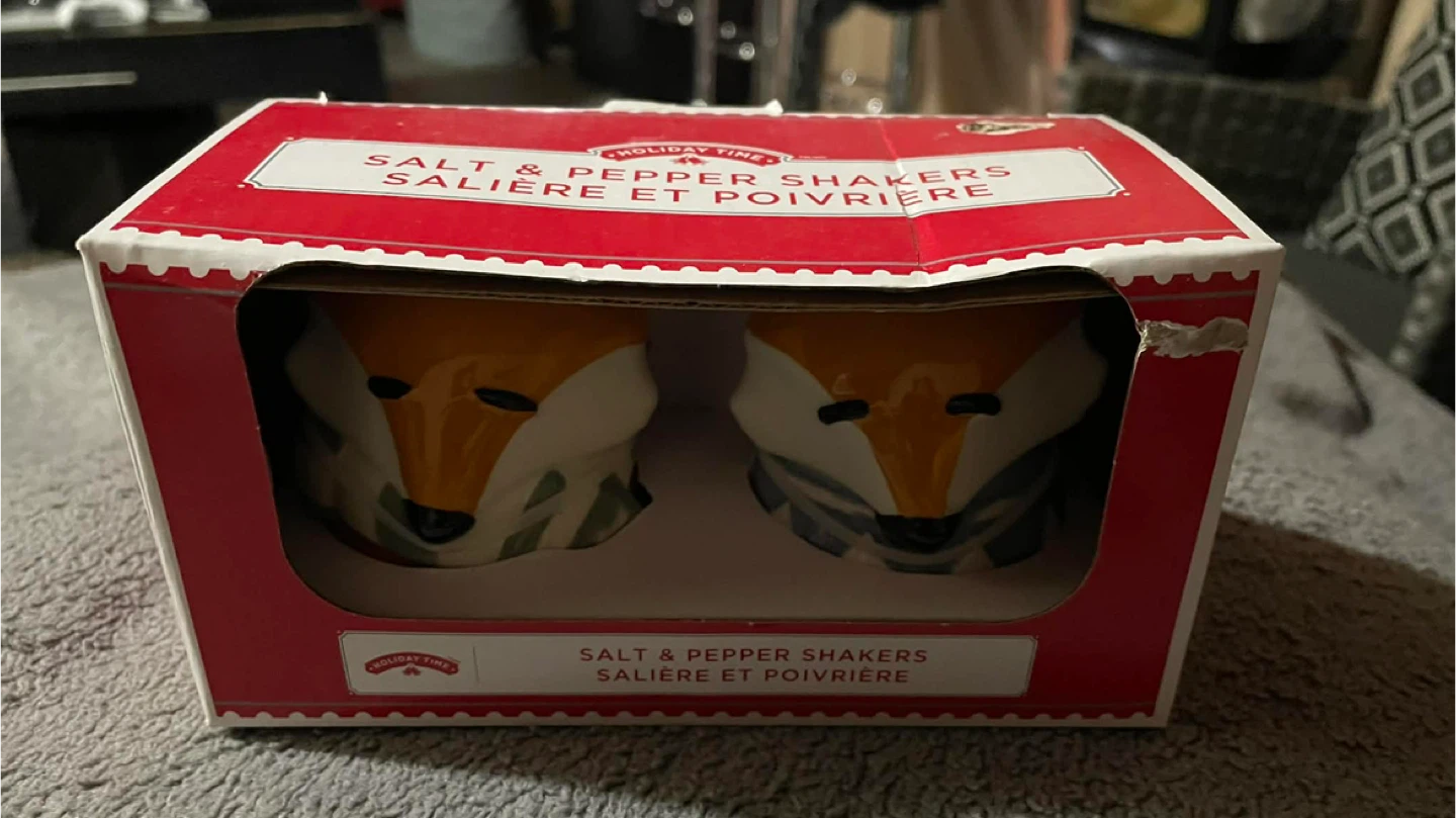 Holiday Time Fox Salt & Pepper Shakers