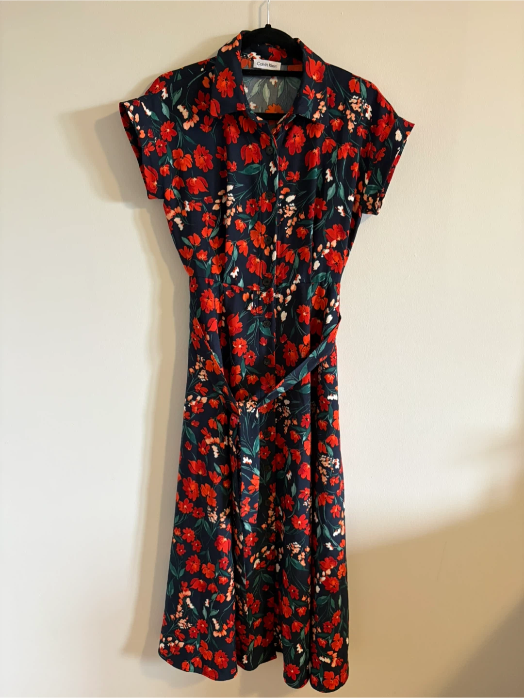 Calvin Klein Floral Print  Dress - Size 4