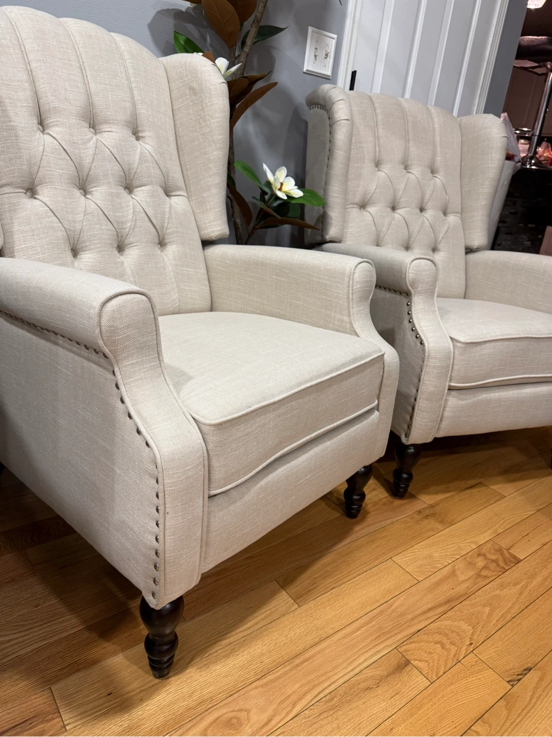 Tufted Wingback Accent Chairs (Set of 2) - photo 4