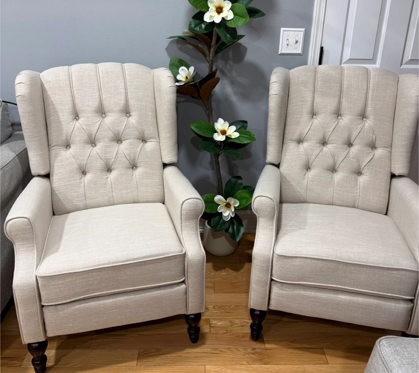 Tufted Wingback Accent Chairs (Set of 2)