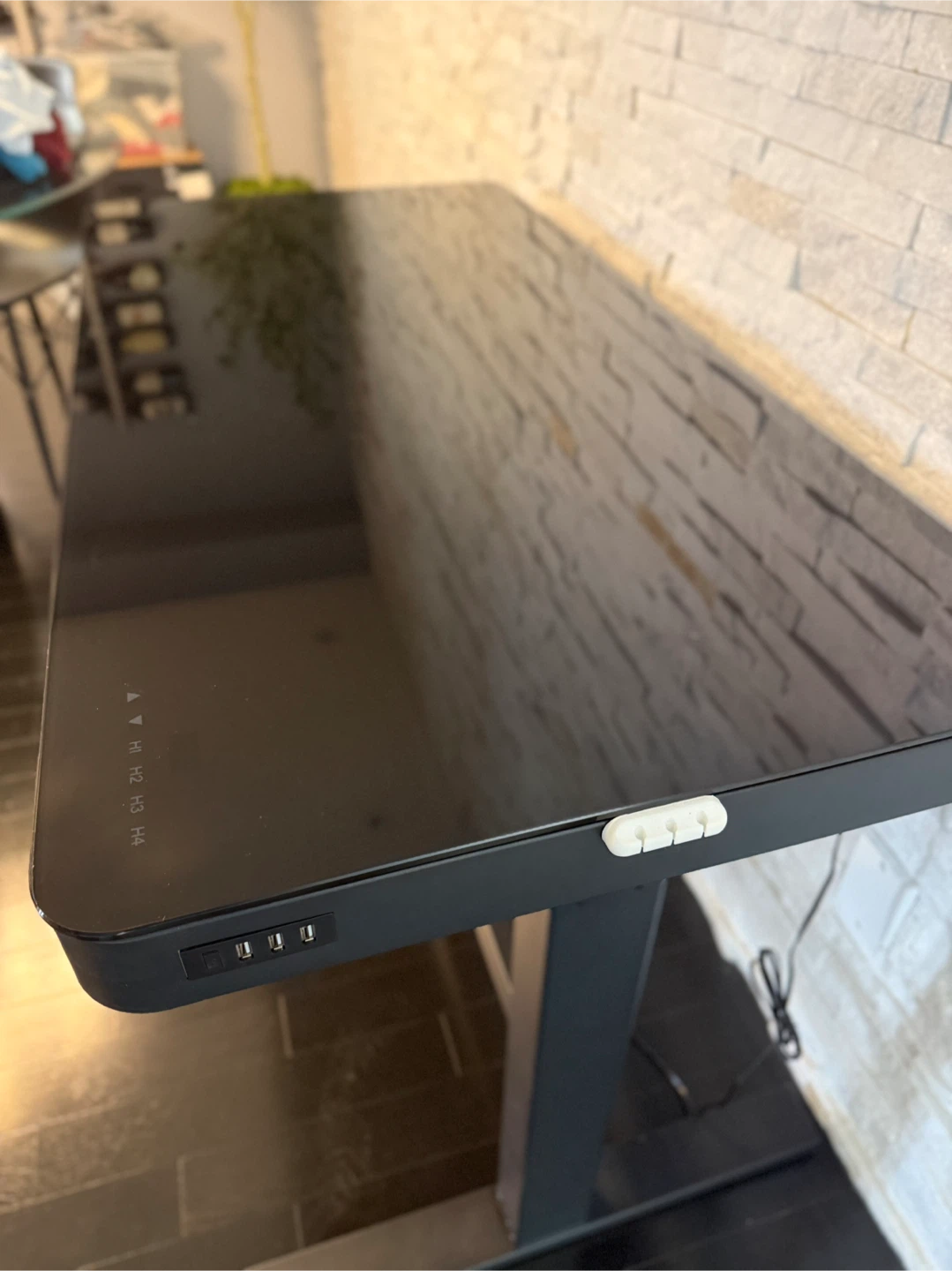 Standing Desk with Black Glass Top - photo 5