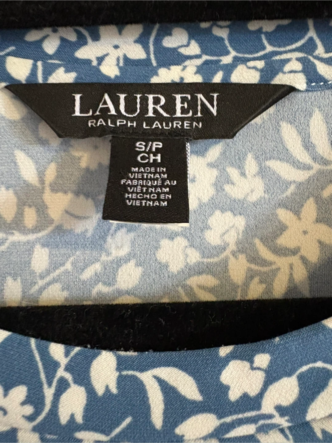 Lauren Ralph Lauren Blue Floral Print Dress - Size S/P - photo 2