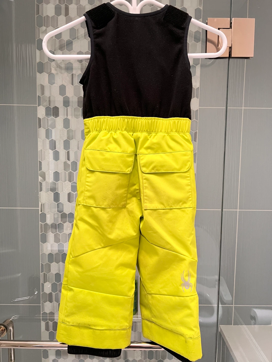 Spyder Kids Ski Snow Bib Pants Neon Yellow - photo 2
