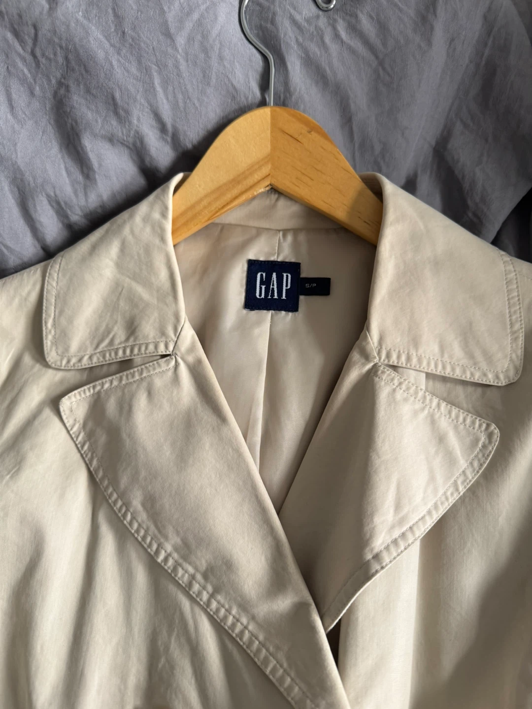 GAP Beige Double-Breasted Blazer