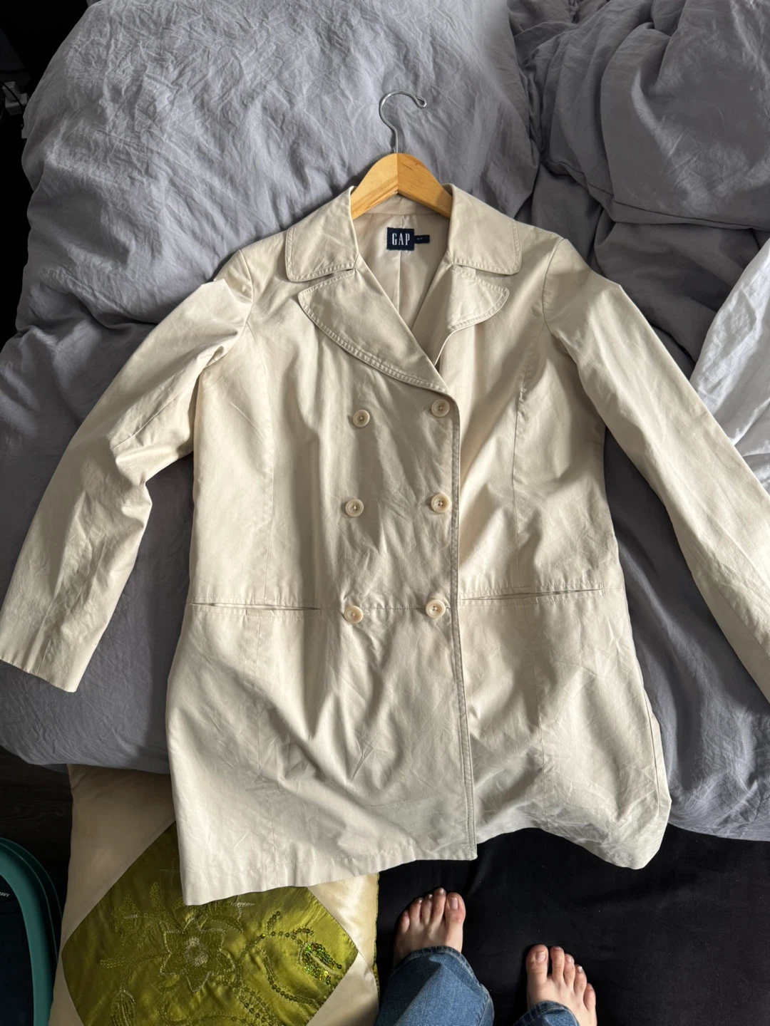 GAP Beige Double-Breasted Blazer - photo 2