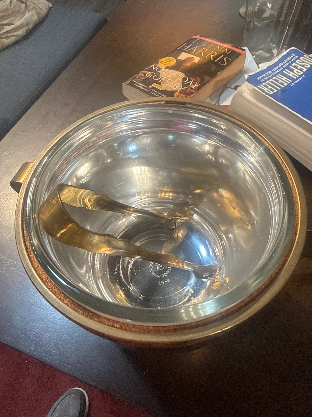 Vintage Ice Bucket with Tongs - photo 3