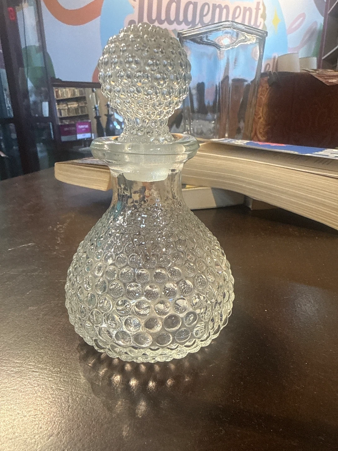 Textured Glass Perfume Bottle with Stopper