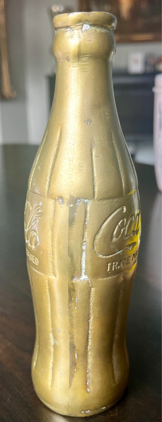🥕Vintage Coca-Cola Bottle Brass Trinket Dish - photo 4
