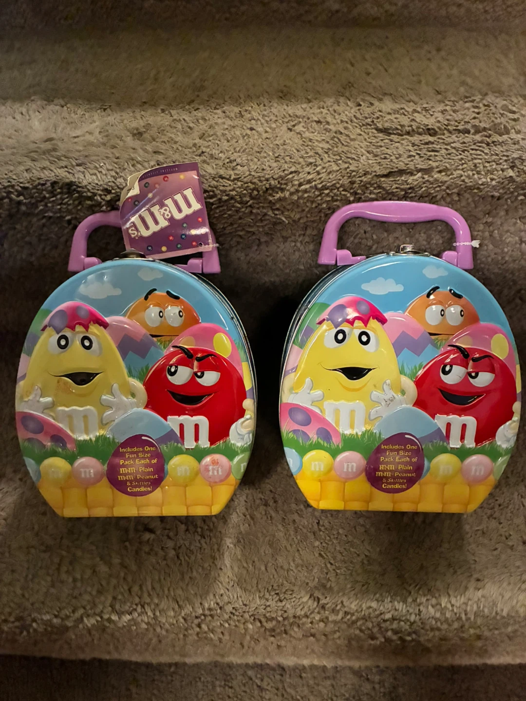 M&M's Easter Egg Tin with Handle (Set of 2)