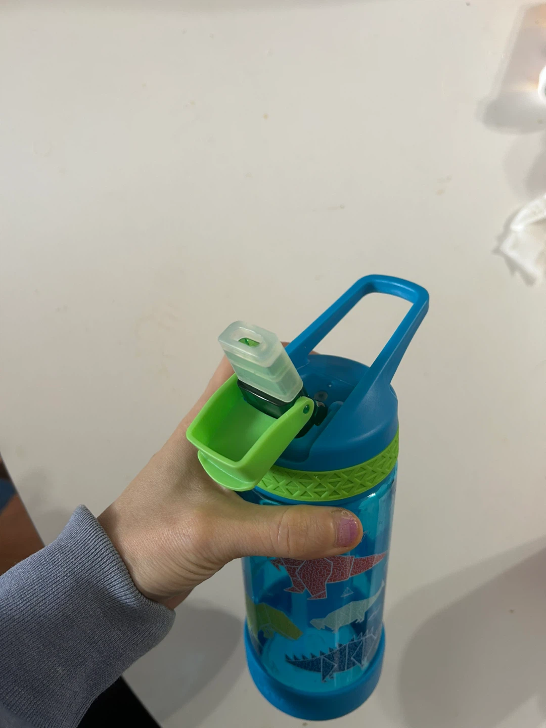Brand New Kids Dinosaur Water Bottle with Straw and Frozen bar - photo 3