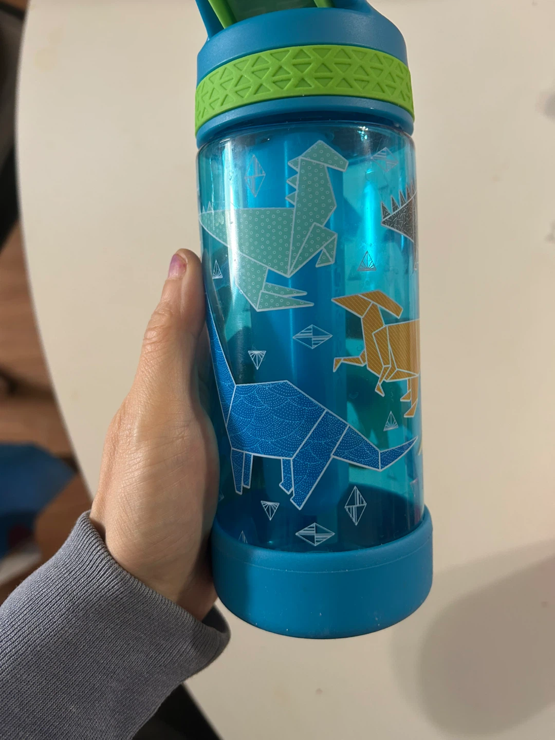 Brand New Kids Dinosaur Water Bottle with Straw and Frozen bar - photo 5