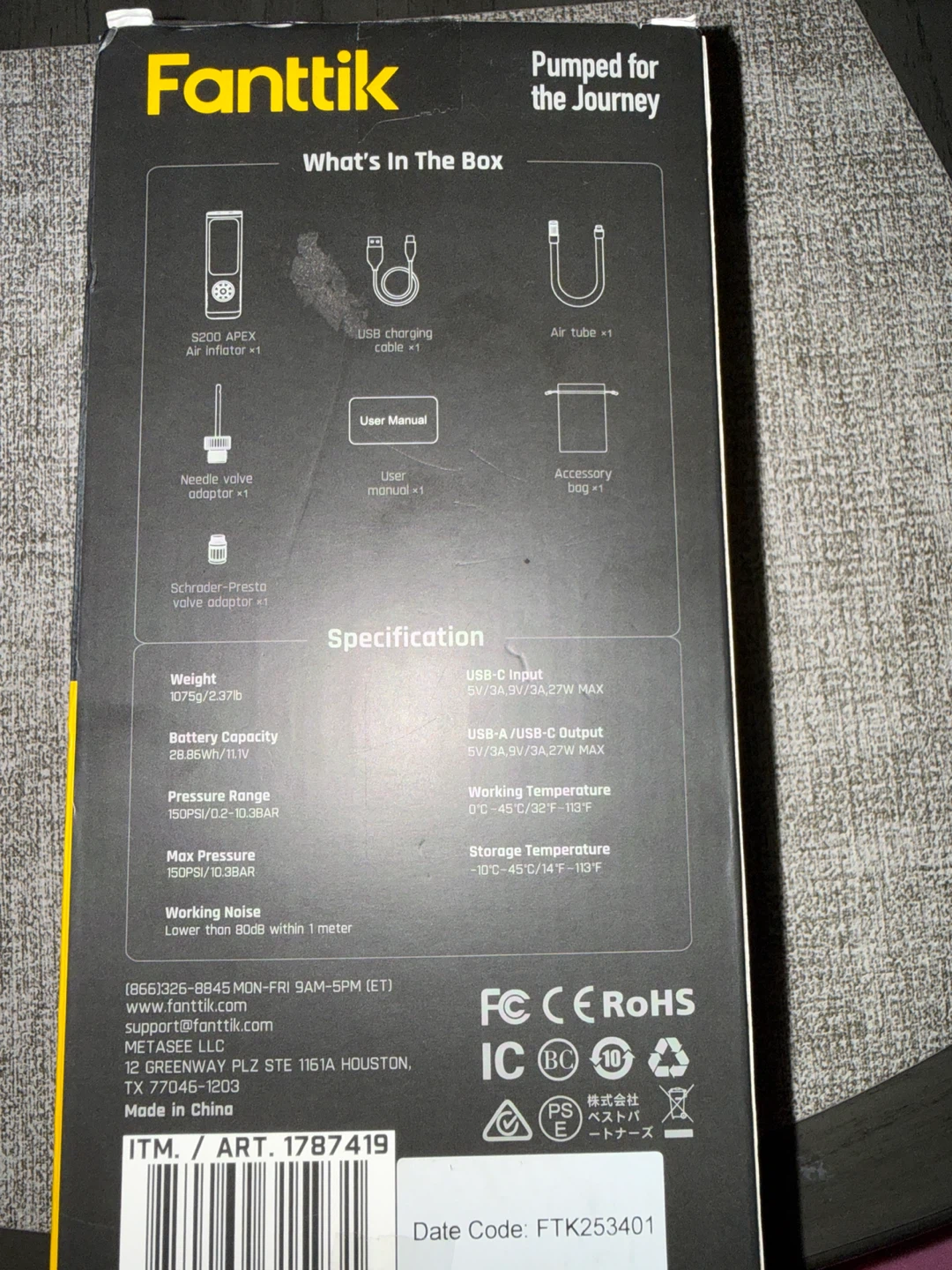 Fanntik S200 APEX Multifunction Air Inflator - photo 2