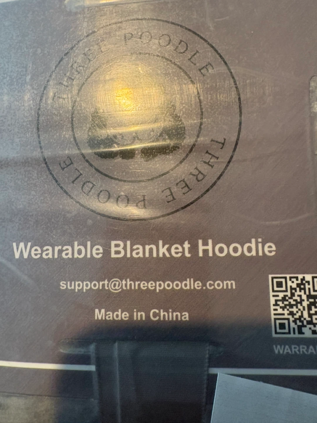 Three Poodle Wearable Blanket Hoodie - Grey - photo 2