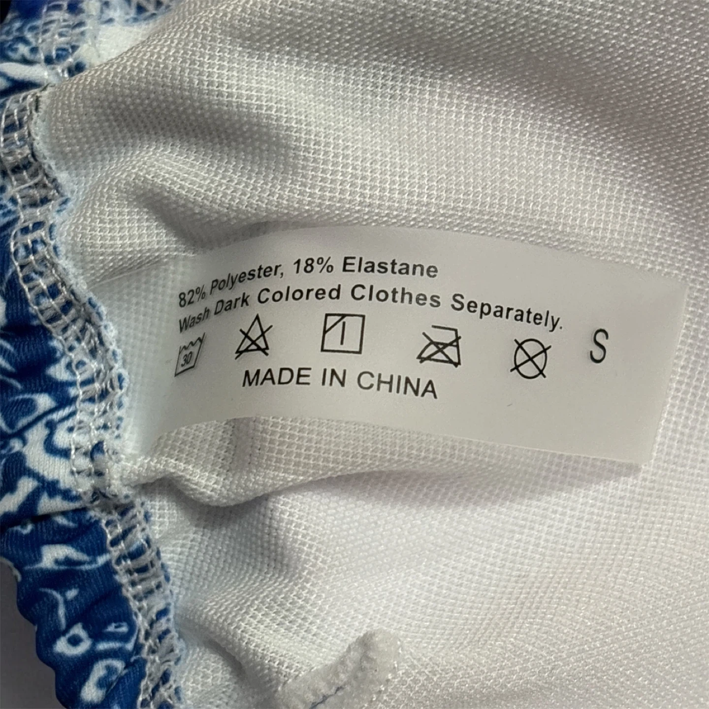 Blue and White Patterned Bikini - Size S - photo 4