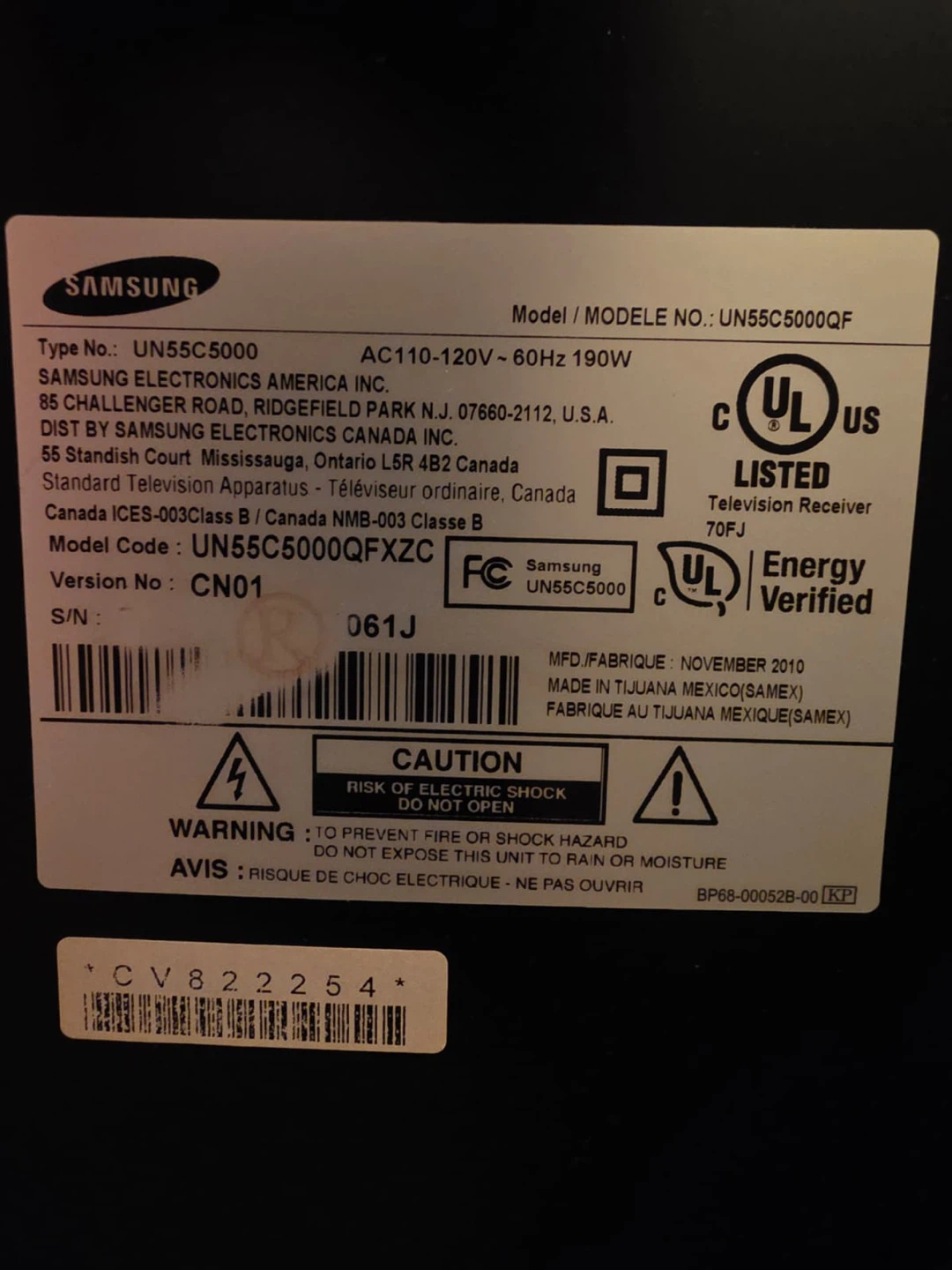 Samsung 55" UN55C5000QF LED HDTV - photo 2