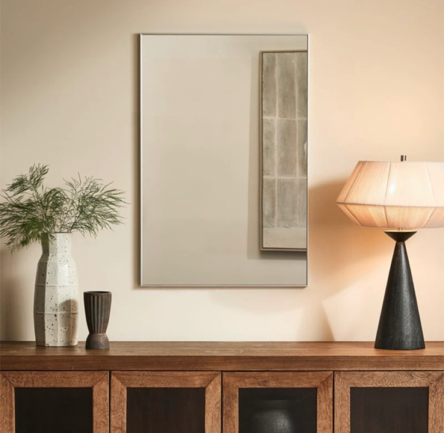 Modern  Framed Rectangular Wall Mirror