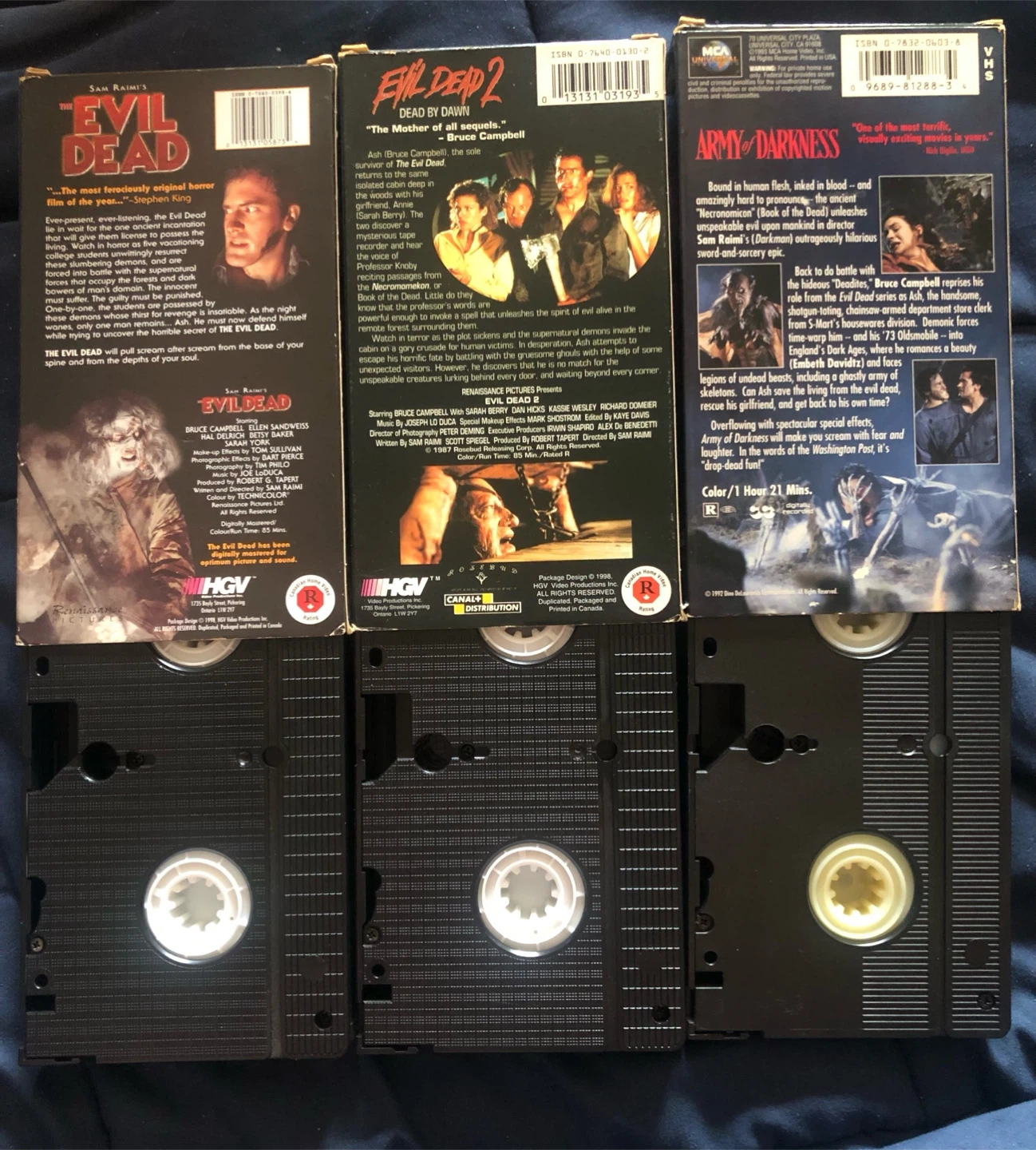 Evil Dead Evil Dead 2 and Army of Darkness VHS - photo 2