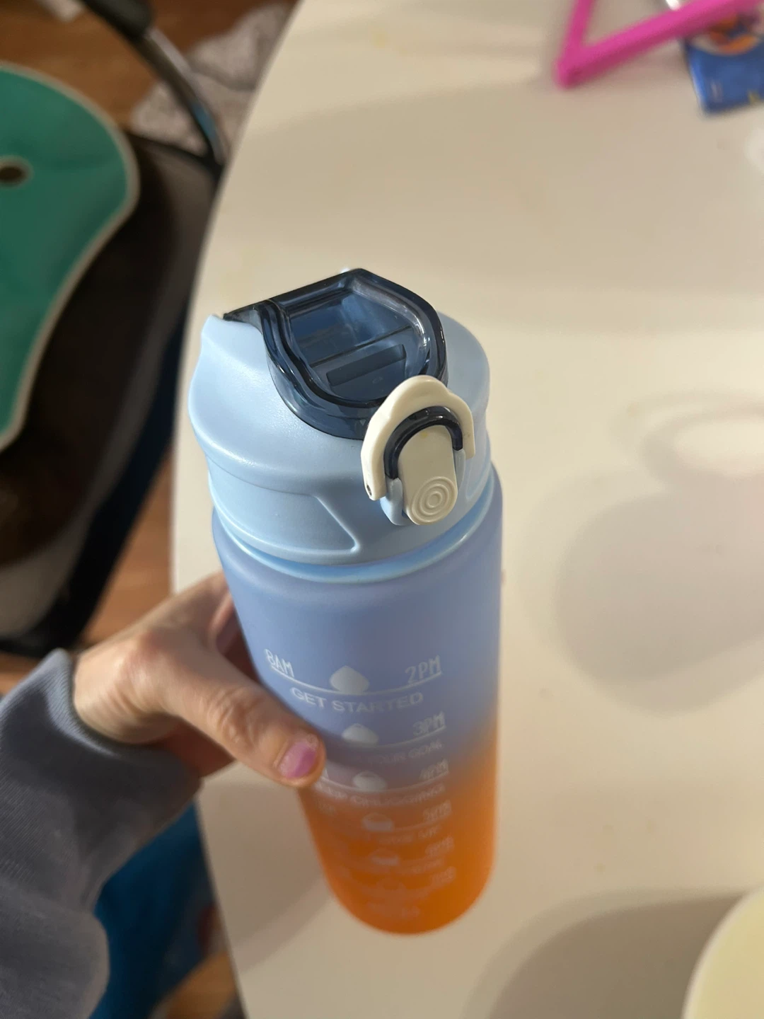 750ml Motivational Water Bottle with Straw - photo 3
