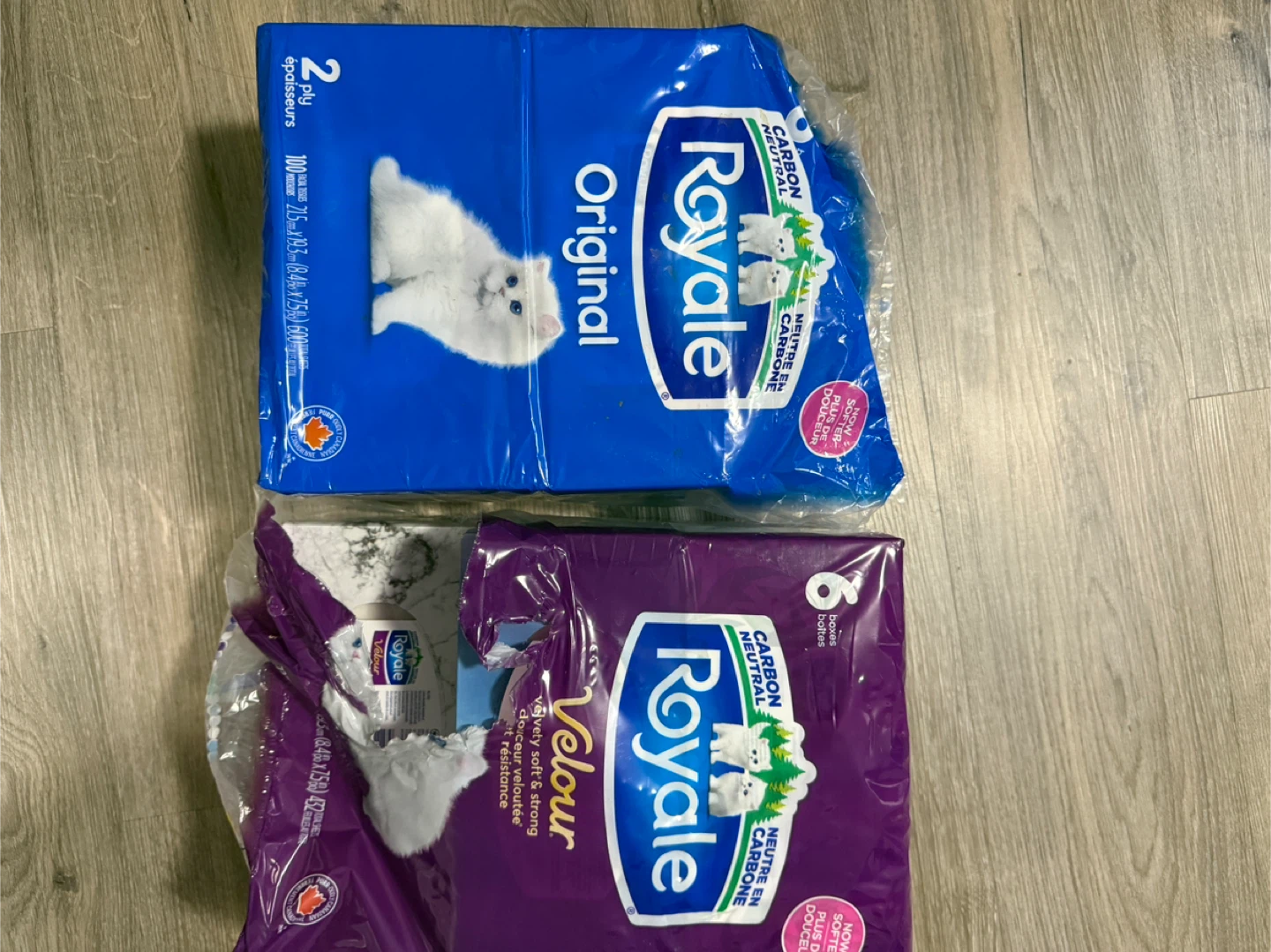 2 packs of tissue 9 boxes