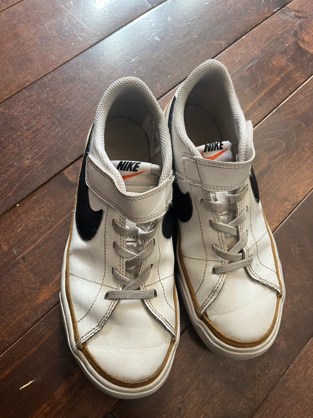 Nike Kids Shoes Size 3Y White Black Velcro - photo 3