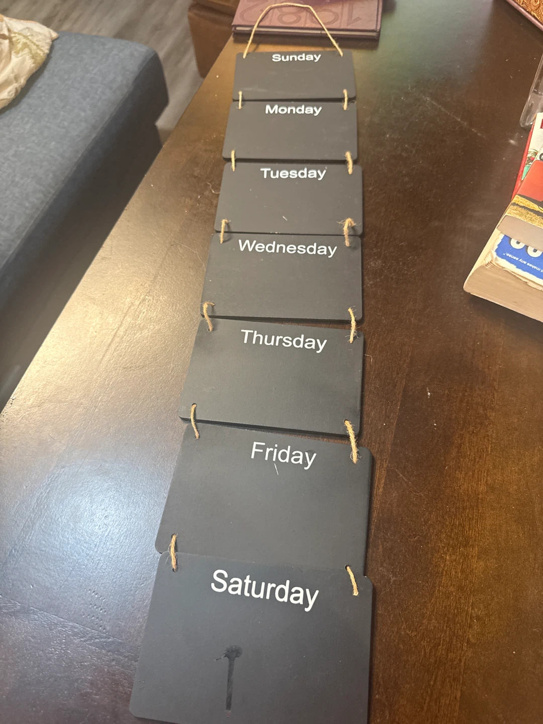 Hanging Chalkboard Daily Schedule