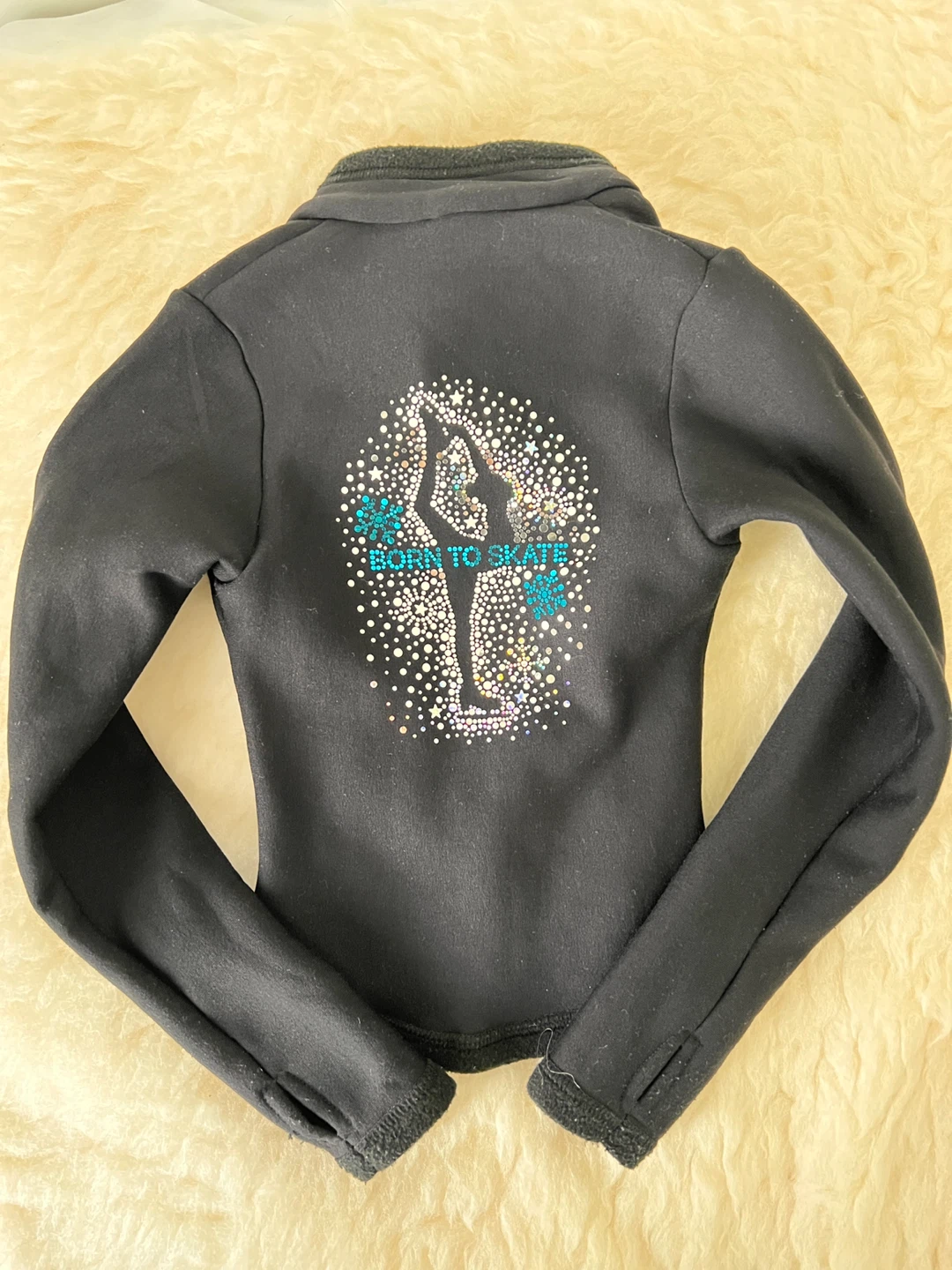 Black Figure Skating Jacket "Born to Skate" - photo 2
