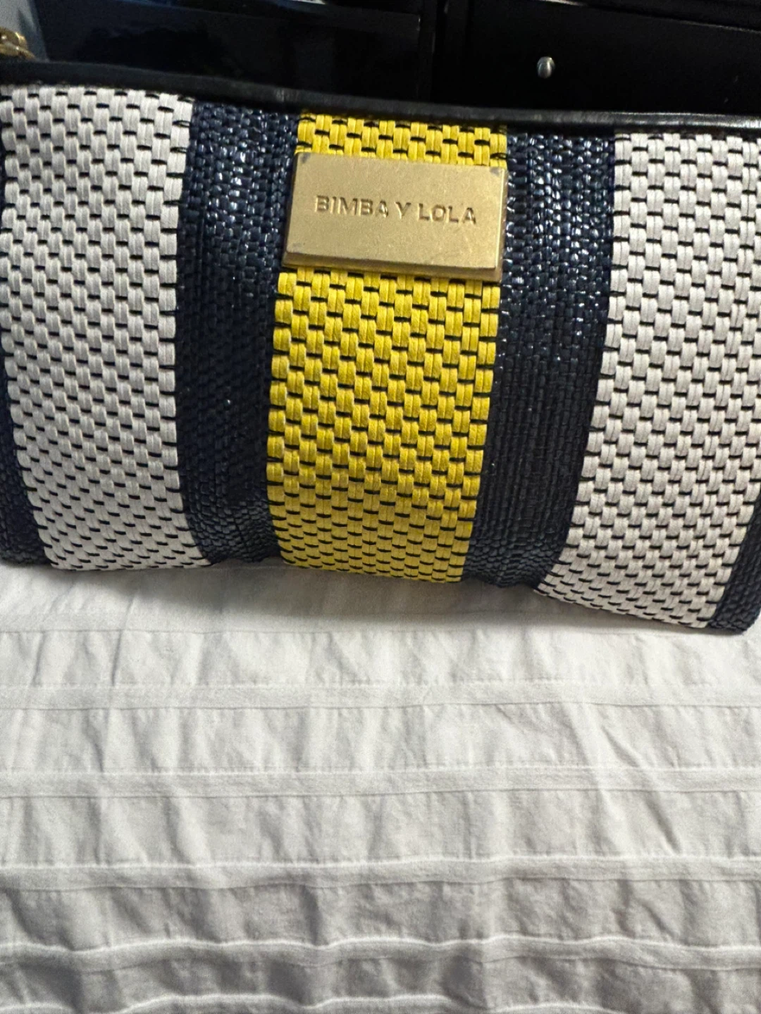 BIMBA Y LOLA Striped Clutch