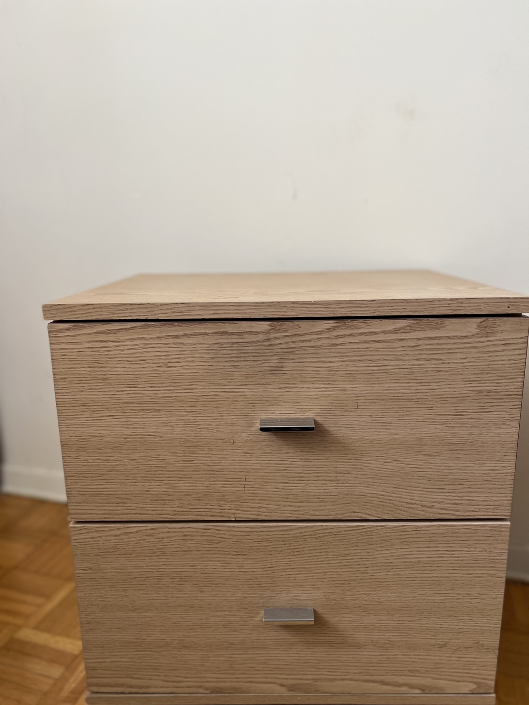 Two-drawer nightstand with soft close - 19” x 15.5” x 19”
