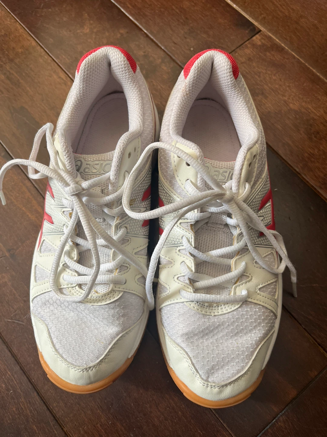 ASICS White/Red Shoes Size 7Y - photo 2