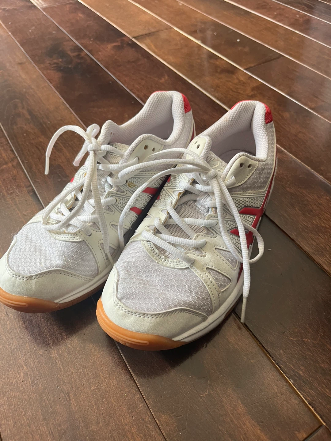 ASICS White/Red Shoes Size 7Y - photo 3