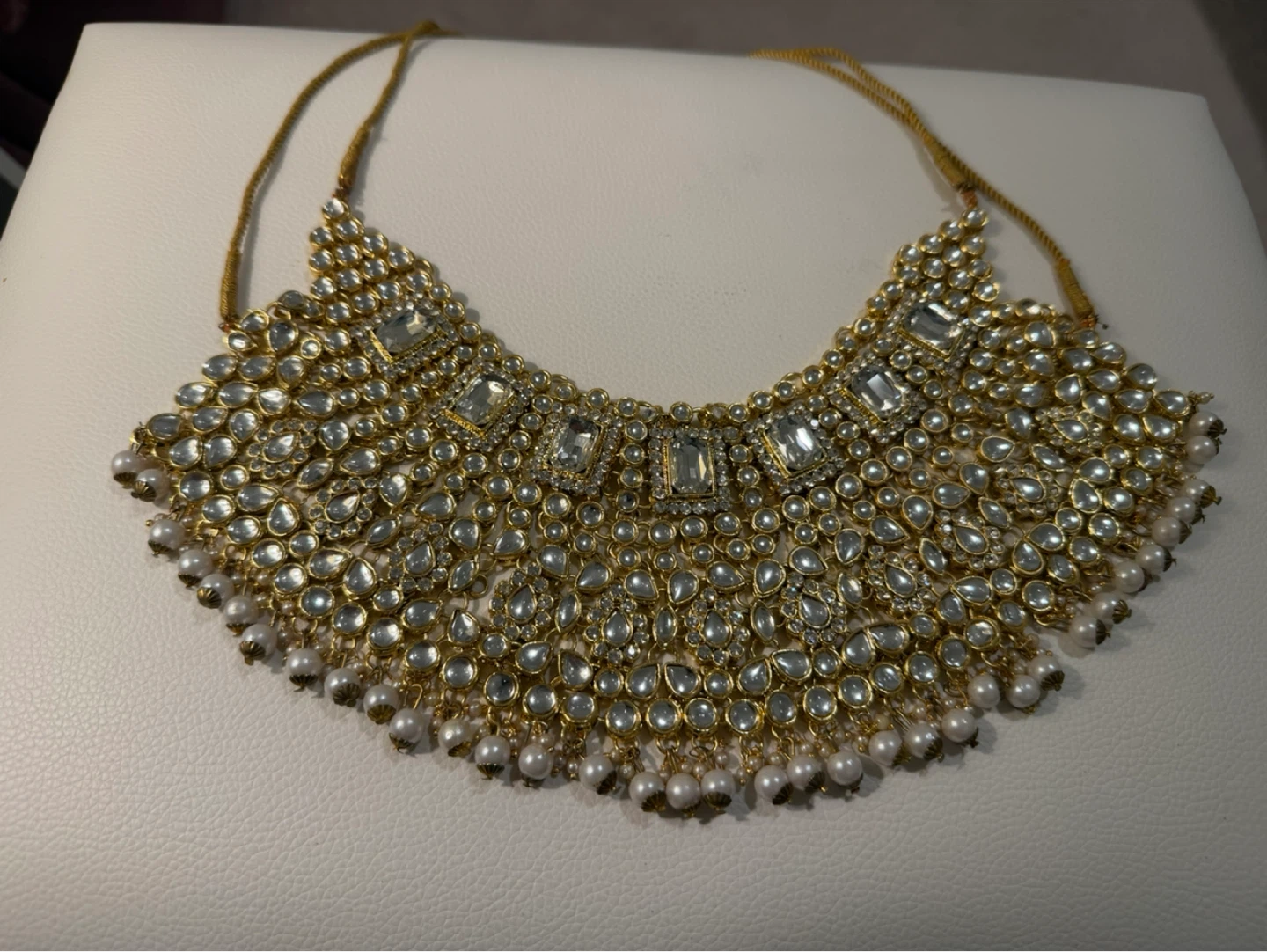 Gold-tone Statement Necklace Set with Earrings - photo 3
