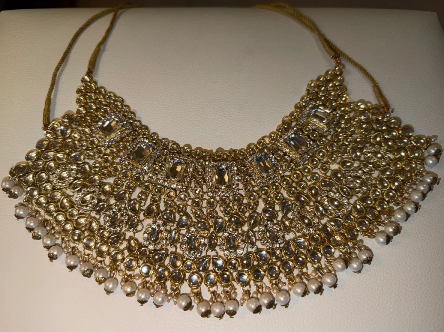 Gold-tone Statement Necklace Set with Earrings - photo 2