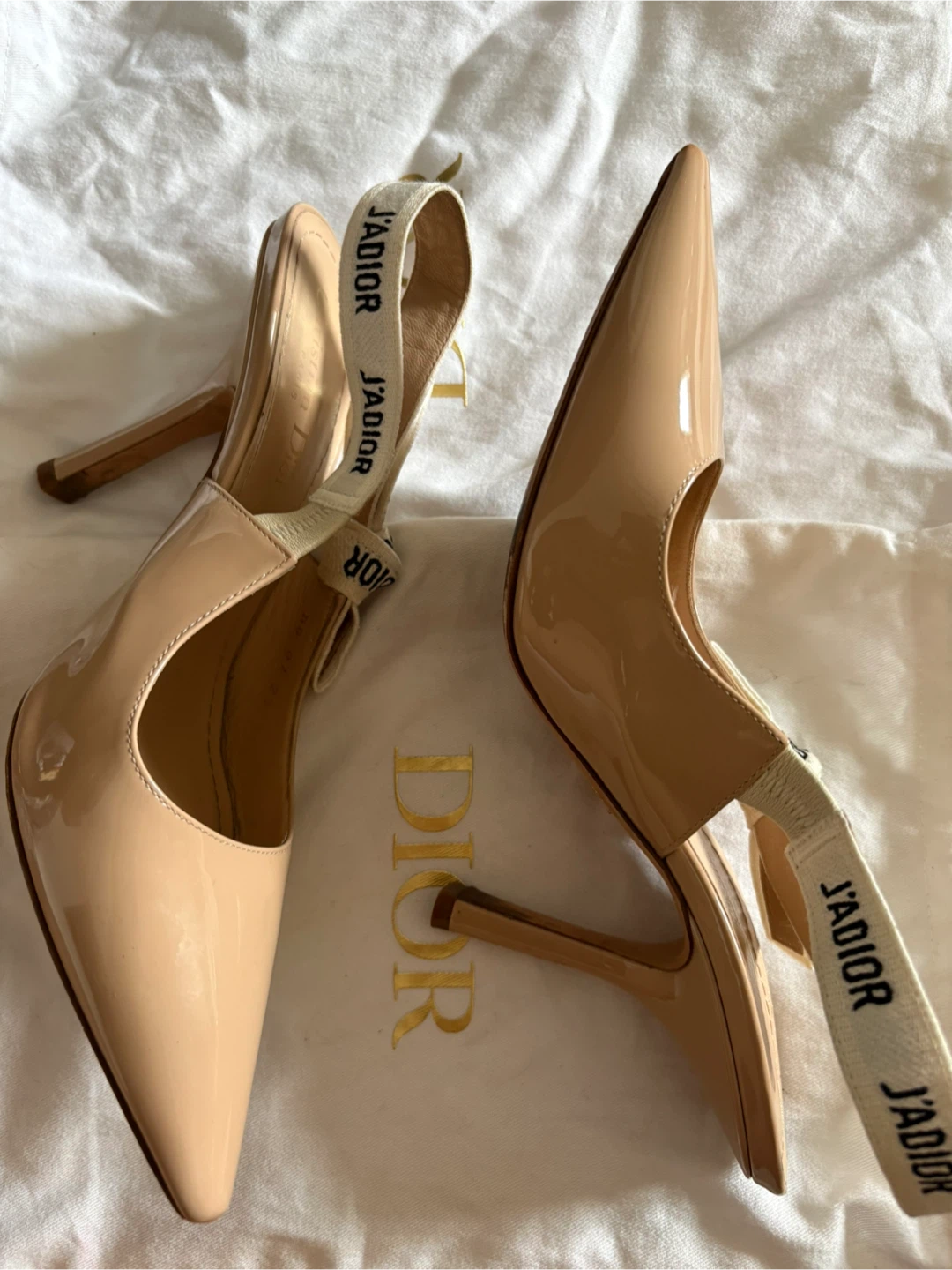 Dior J'Adior Slingback Pumps - Nude Patent Calfskin - photo 4