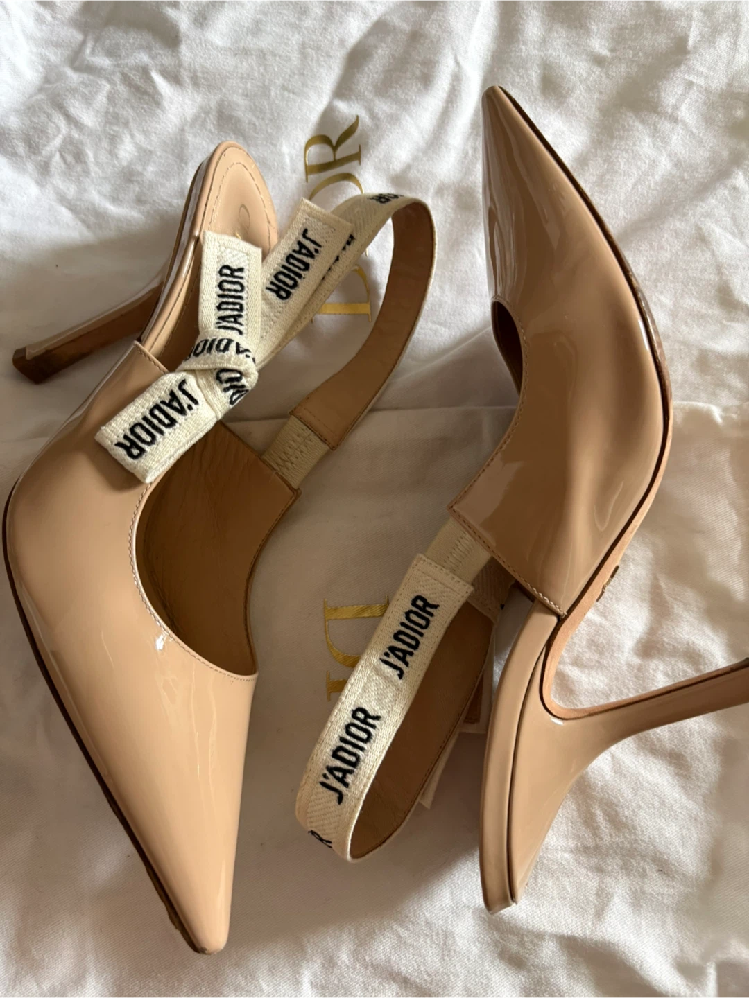 Dior J'Adior Slingback Pumps - Nude Patent Calfskin - photo 2