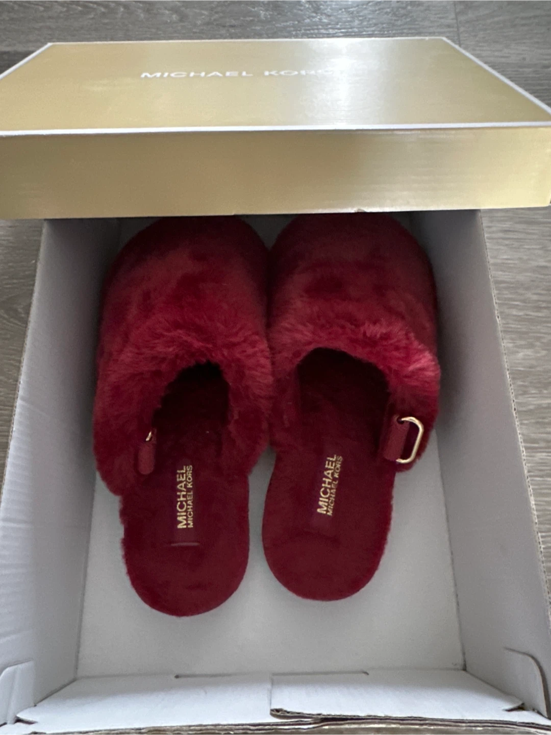 Michael Kors Red Faux Fur Slippers - photo 2