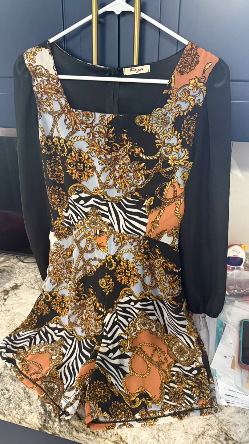 Women's Koya Print Romper M check more pictures