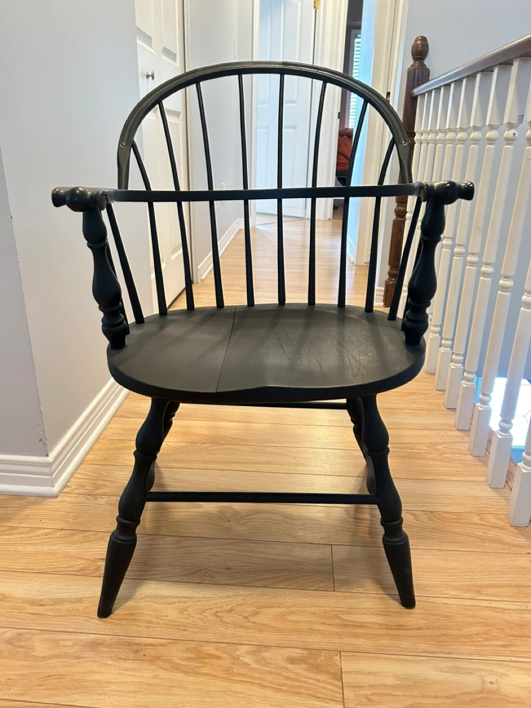 Black Windsor Style Spindle Back Chair (Price Firm) - photo 2